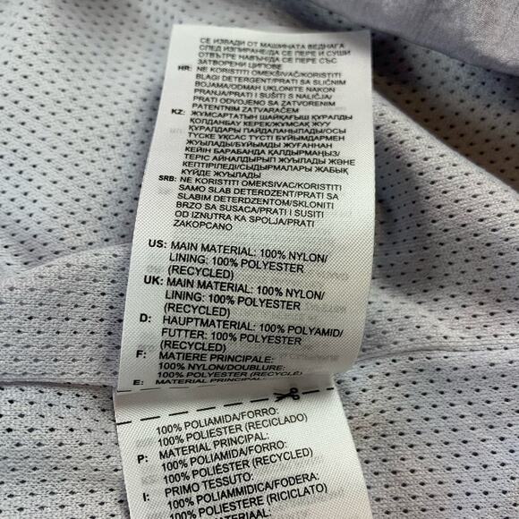 Adidas Windbreaker Pullover Jacket Drawstring Waist Gray Silver Size Medium - Picture 12 of 15